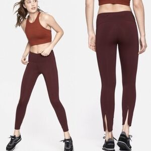 OUTDOOR VOICES Sprint Thermal Leggings Burgundy